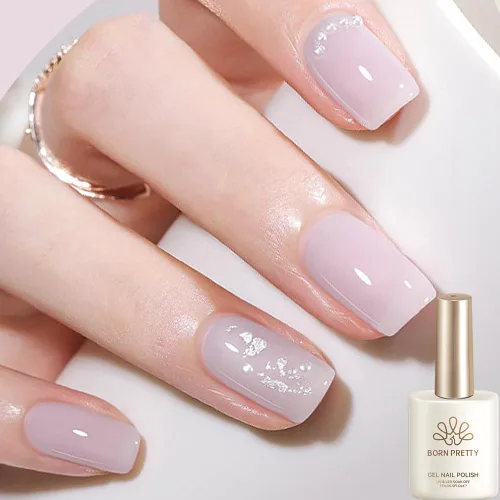 Vista 18 de Born Pretty - Esmalte de gel blanco lechoso, color blanco gelatina