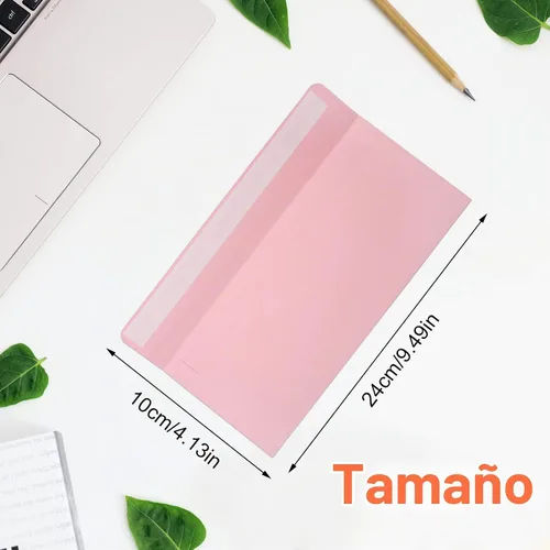 Vista 6 de 100 PCS Sobres Coloridos, Sobres de Correo Comercial #10 con Cierre Automático y Solapa Cuadrada para Cartas, Invitaciones, Oficina, Tamaño 4 1/8 X
