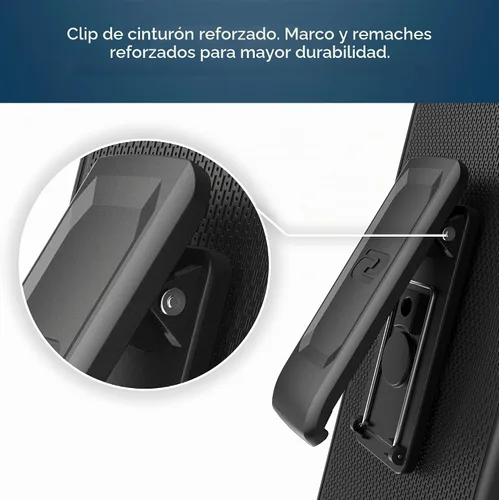 Vista 5 de Encased DuraClip - Funda para Samsung Galaxy S21 con clip para cinturón (2021), funda delgada con funda, color negro
