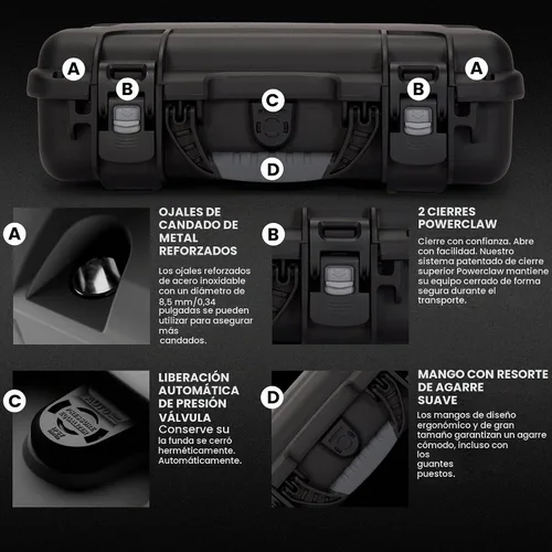 Vista 5 de NANUK Funda rígida 910 con espuma en cubos personalizables, IP67 Negro