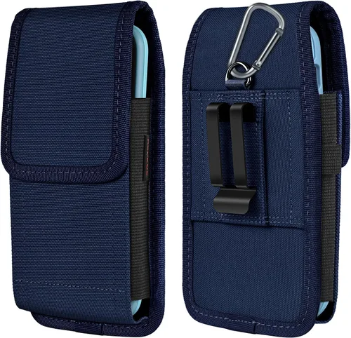 Vista 8 de ACCKUO Funda de teléfono para cinturón con clip de metal y cierre magnético compatible con iPhone 16/15/14/13/12 Pro y Non-Pro, Galaxy S25 S24 S23