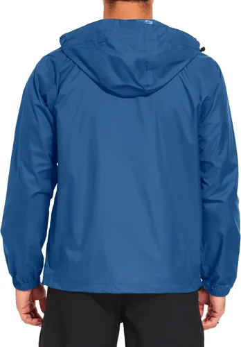 Vista 3 de Little Donkey Andy Chaqueta impermeable con capucha para hombre Azul clásico