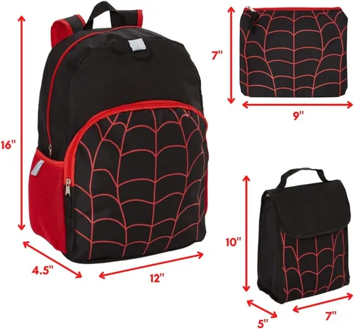 Vista 3 de RALME Juego de mochila para niños, 16 pulgadas, 6 piezas, incluye bolsa de almuerzo plegable, botella de agua, llavero y estuche para lápices