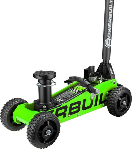 Vista 16 de Powerbuilt Gato de garaje de triple elevación de 3000 libras, vehículo resistente, camión, automóvil, motocicleta, elevación de transmisión