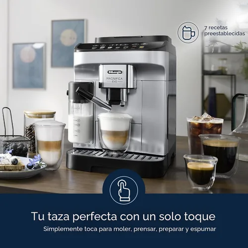 Vista 3 de Máquina de café y espresso automática De'Longhi Magnifica Evo con espumador de leche automático, molinillo incorporado y función de autolimpieza
