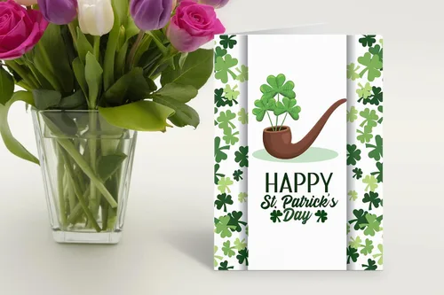 Vista 2 de Stonehouse Collection Surtido de tarjetas de felicitación del día de San Patricio, tarjetas irlandesas de la suerte, trébol, duende, decoraciones