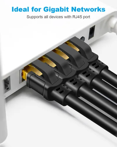 Vista 2 de DDMALL Cable Ethernet CAT8 de 1.5 pies, 3 pies, 6 pies, 10 pies, 15 pies, 20 pies, 25 pies, 30 pies, 40 pies, 50 pies, 65 pies, 100 pies, de alta