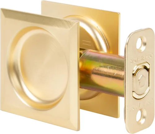 Vista 8 de Stone Harbor Hardware Cerradura de puerta de bolsillo cuadrada contemporánea, función de paso, fondo de 2-3/8", negro mate