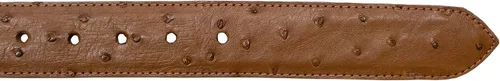 Vista 8 de Paquete Exótico Cuero Genuino Avestruz Cinturón y Cartera Color Coñac