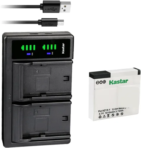 Vista 8 de Kastar Cargador de batería USB LTD2 compatible con Xiaomi YI AZ13-1, AZ13-2 batería, cámara de acción Xiaomi Yi, cámara de acción Yi 1, Xiaomi