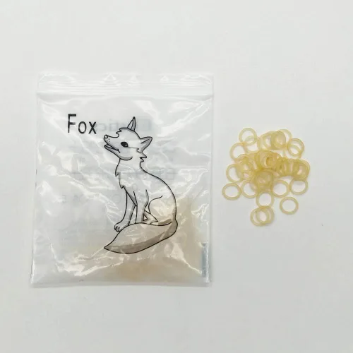 Vista 3 de 10 bolsas de goma ortodóntica dental, 3.5 onzas (1/4 pulgadas)