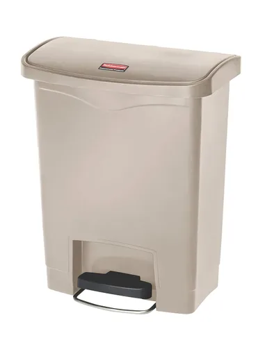 Vista 15 de Rubbermaid Commercial Products - Bote de basura Streamline Slim con pedal Papelera de plástico, 4 galones (15 litros), color rojo, con manos