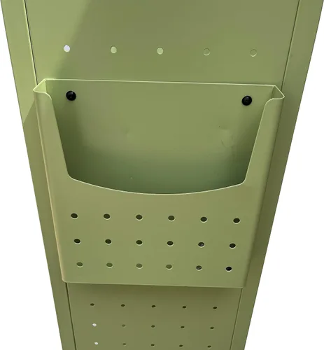 Vista 9 de Workington Carrito de libros con 3 estantes planos, carrito de libros de biblioteca con ruedas giratorias bloqueables 3001, verde manzana