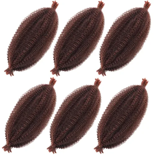 Vista 17 de Cabello para trenzar de 10 pulgadas para locs suaves sintéticos, trenzas de ganchillo Passion Spring Cuban Twist Hair Butterfly Loc Marley Twist