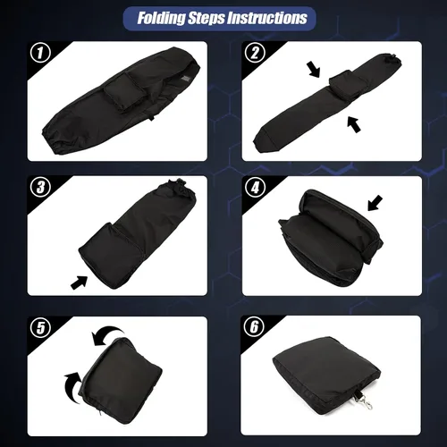 Vista 7 de Funda para bolsa de golf de viaje, funda de lluvia para bolsa de golf, impermeable, ligera, plegable, fácil de limpiar, Durabale, protección a