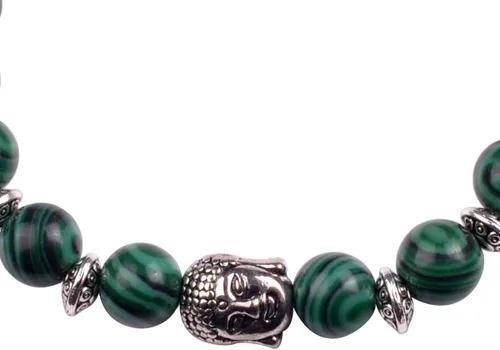 Vista 7 de Joya brazalete con gemas redondas de 8 mm, brazalete para los chacras, regalo de cumpleaños