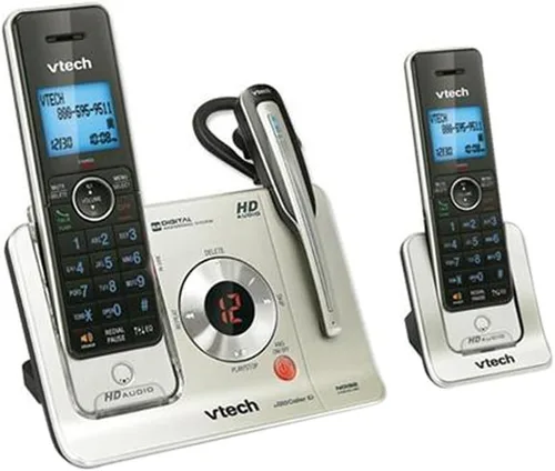 Vista 5 de VTech LS6405 - Accesorio para teléfono inalámbrico, plateado Requiere un sistema telefónico expandible de la serie VTech LS6425, LS6475, LS6426
