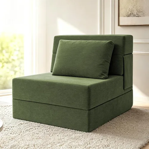 Vista 14 de Sofá Cama Plegable con Colchón, Sofá Cama Plegable con Funda para Silla de Cama con Almohada para Sala de Estar Oficina en Casa