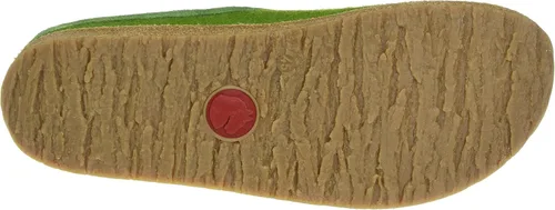 Vista 4 de Haflinger Slip-On Clog - Lana de fieltro de color verde hierba