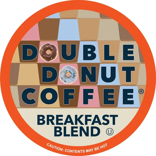 Vista 18 de Double Donut Coffee Cápsulas de Café Half Caff, Cápsulas de Café de Media Cafeína de Porción Individual para Cafeteras Keurig K Cup, Tostado Medio