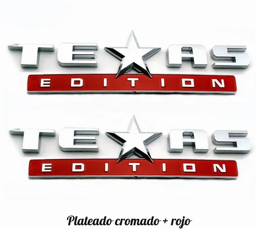 Vista 7 de 2 unidades plateado+rojo 3D Texas Edition Emblema Universal Calcomanía para Camión Coche Vehículo Automóvil