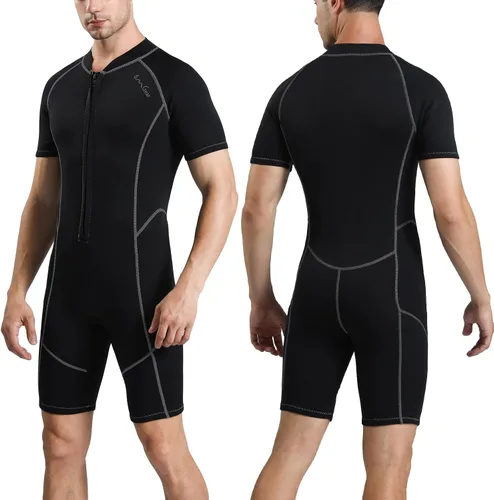 Vista 8 de Traje de neopreno OMGear para buceo de 2 mm y 3 mm para hombres y mujeres, traje de neopreno térmico de cuerpo corto/completo para adultos, traje