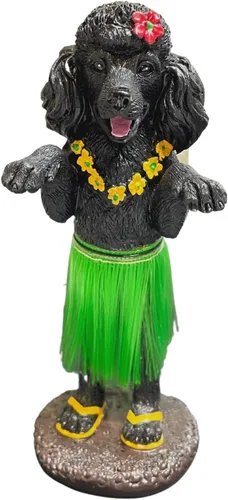 Vista 9 de Franchise Figurine Co Hula Dog Dashboard Doll Accesorios de coche Bobblehead para Van Life y creaciones de playa Pastor alemán Golden Retriever