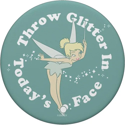 Vista 3 de Disney Peter Pan Tinkerbell - Tira con purpurina en la cara de hoy PopSockets estándar PopGrip