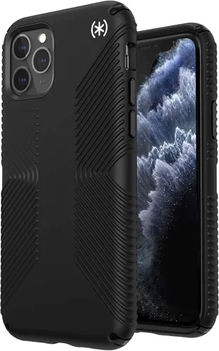 Vista 4 de Speck Productos Presidio2 Grip - Funda compatible con iPhone 11 Pro, negro/negro/negro/blanco