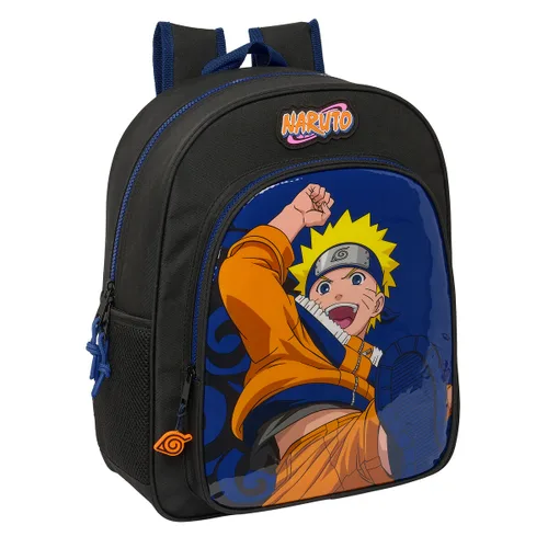 Vista 2 de Mochila Escolar Naruto Ninja Azul Negro 32 x 38 x 12 cm