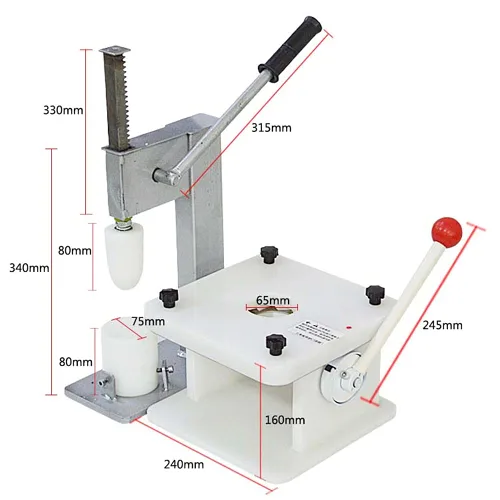 Vista 7 de Nuevo Tipo Casa Gestoomd Broodje Maker Manipulación Baozi Momo Hacer la máquina Baozi Huid Hacer Máquina Keuken Broodje Aparato (molde grande)