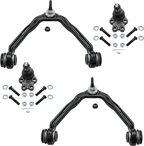 Vista 68 de Detroit Axle - 4 piezas de brazos de control traseros para Ford C-Max, Focus, Mazda 3 5, Volvo C30, C70, S40, V50, 4 brazos de control superiores e
