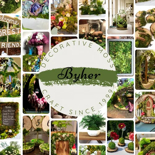 Vista 7 de Musgo artificial verde de 35 onzas (2.18 libras) para manualidades de interior, jardines de hadas, centros de mesa, decoración de boda