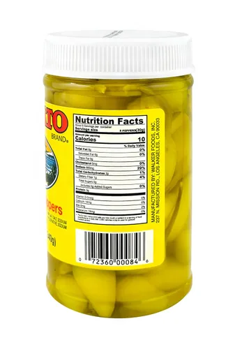 Vista 2 de El Pato Pimientos de chile picante 12oz chiles amarillos en escabeche 11.99 oz Kosher