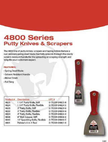 Vista 2 de Red Devil 4823 cuchillo para masilla de 1.5 pulgadas, 4834
