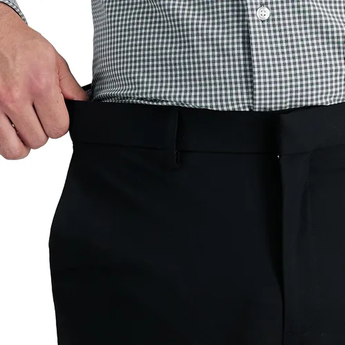Vista 5 de J.M. Haggar - Pantalón de vestir para hombre, elástico en 4 direcciones, corte recto, parte delantera plana Negro