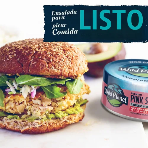 Vista 5 de Wild Planet Salmón rosa sin piel y sin hueso, lata de 6 onzas, paquete