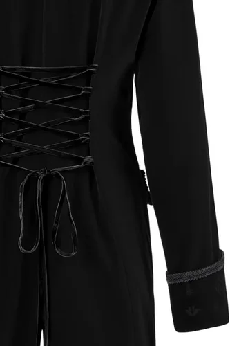 Vista 7 de DRTES Chaqueta gótica steampunk para mujer, estilo victoriano, medieval, vintage