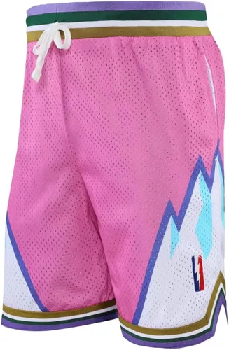 Vista 3 de BOOMLEMON Pantalones cortos de baloncesto para hombre, pantalones cortos de entrenamiento de gimnasio, pantalones cortos deportivos de malla