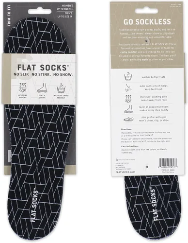 Vista 2 de FLAT SOCKS Calcetines invisibles, forro para zapatos sin calcetines, no se deslizan, no huelen, inserción lavable para zapatos descalzos