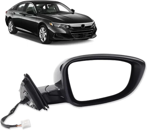 Vista 8 de Dasbecan Espejo para puerta lateral izquierda del conductor compatible con Honda Accord LX Sport 1.5T 2018-2025 Power No calentado Pintura