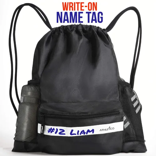 Vista 4 de Athletico Bolsa de fútbol con cordón: mochila de fútbol para niños o niñas también puede llevar baloncesto o voleibol
