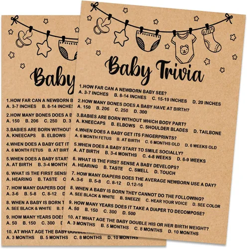 Vista 22 de Baby ABC Juego de Baby Shower, 30 unidades, kraft, juego de mesa, todas las edades, inglés, cartulina, manual, unisex, baby shower y alfabeto