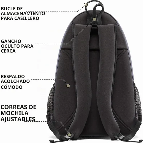 Vista 3 de Athletico Athletico City Bolsa de Tenis Negro