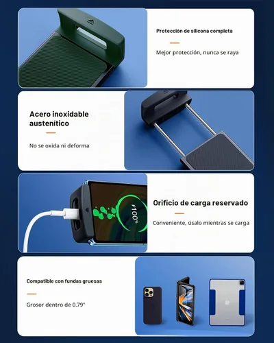 Vista 5 de Soporte de teléfono para tablero de automóvil, [brazo ajustable de 180°] Z Fold 7 6 5 4 3 2 accesorios para parabrisas de salpicadero, soporte