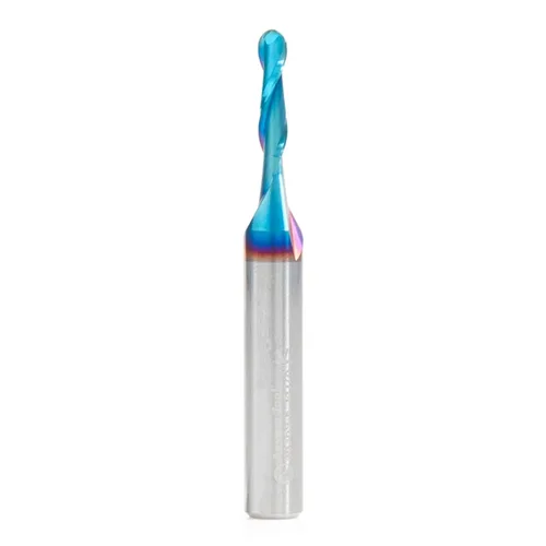Vista 10 de Amana Tool Broca de carburo sólido con punta esférica en espiral para madera, plástico, MDF, espuma, 46384-K, 1/2 diámetro x 2-1/8 pulgadas x 1/2