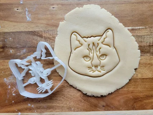 Vista 5 de Cortador de galletas de gato abisinio, 3 pulgadas, forma de cara