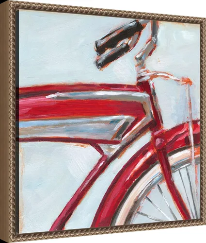 Vista 2 de Amanti Art Framed Canvas Wall Art 16x16 Retro Cycle I by Ethan Harper, Framed Wall Art Canvas, Abstract Artwork, Traditional Decor, Small Poster