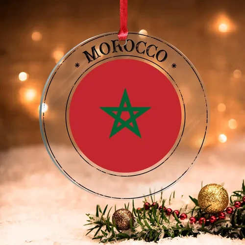 Vista 24 de Adornos de Navidad de Malasia, bandera de Malasia, adornos acrílicos, colgante para árbol de Navidad, bandera nacional, recuerdo del país