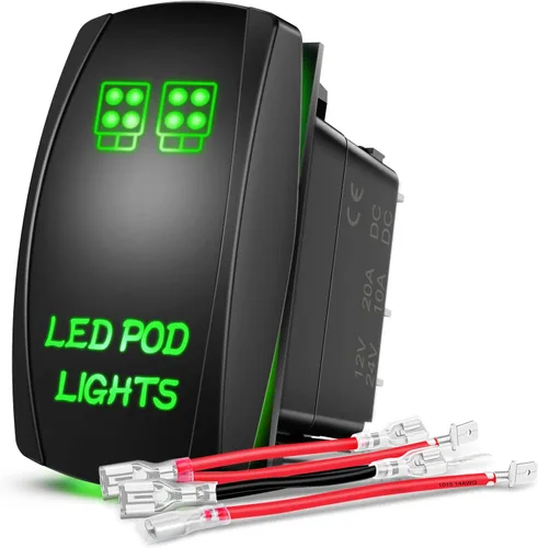 Vista 31 de Nilight 90005B Interruptor Basculante Láser Momentáneo de 7 Pines para Cabrestante en Kit de Arnés de Cableado para Cabrestante 20A/12V 10A/24V